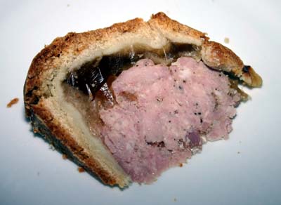 The first slice of pork pie