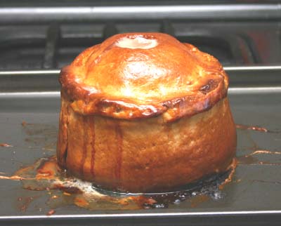 The first pie cooling after baking