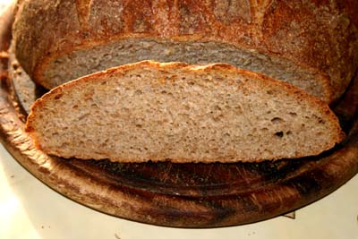 A peek inside the 31 March 2011 loaf.