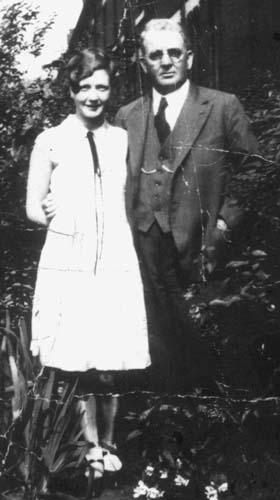 My mother and her father at home in Leeds