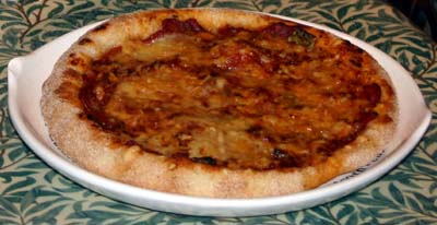 The finished pizza